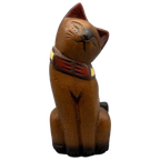 Vintage Houten Kat Handwerk thumbnail 1