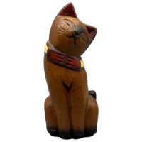 Vintage Houten Kat Handwerk