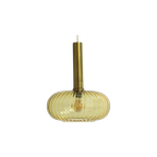 Vintage Hanglamp - Messing Amberkleurig Jaren '70 | 01040 thumbnail 1