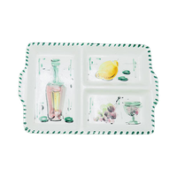 Vintage Antipasti 3 Vaks Schotel Italië