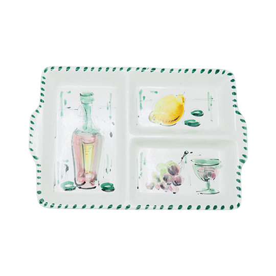Vintage Antipasti 3 Vaks Schotel Italië 1