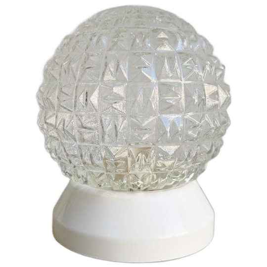 Vintage Glazen Bol Plafondlamp / Plafonnière 1