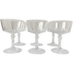 6X Vintage Champagne Coupes / Glazen / Cocktail Kristalglas thumbnail 1