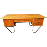 Jaren 60 Design Bureau Met Stalen Onderstel