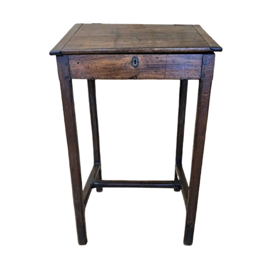 Antieke Staande Hoge Eiken Houten Lessenaar / Schrijfbureau (19e Eeuw) / Clerk Desk 1