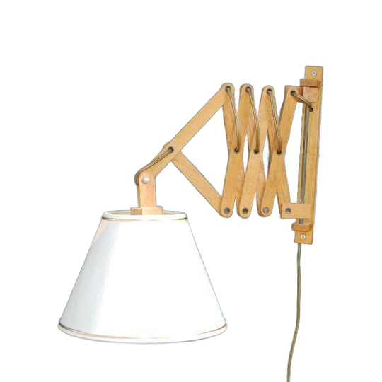 Vintage Houten Schaarlamp 1
