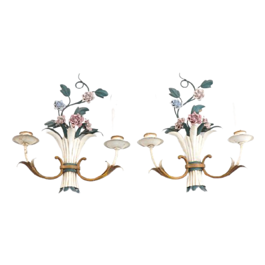 Brocante – Bloemetjes Lamp -(th46) 1