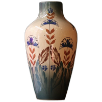 Art Deco Handbeschilderde Aardewerk Vaas, Circa 1925–35