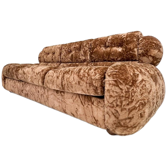 Velourse Italiaanse Vintage Sofa En Slaapbank, 1970's 1