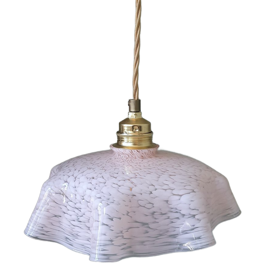 Vintage Clichy Glazen Hanglamp, Jaren 30, Art Deco 1