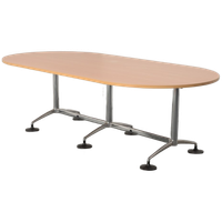Solidesk Vergadertafel, Beuken Blad, 240 X 120 Cm, Vaste Hoogte Onderstel