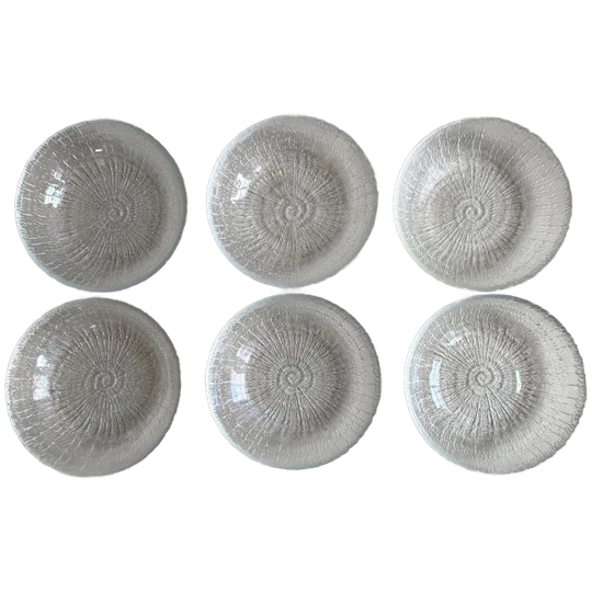 Set Van 6 Vintage Glazen Swirl Schaaltjes Van Arcoroc 1