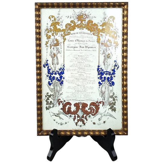 Trouwmenu Burgemeester Ollevier Veurne 1852 1