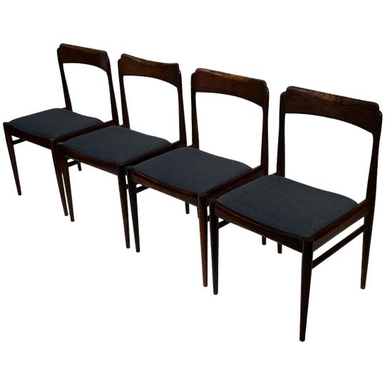Vintage Set 4x Stoelen In Palissander Jaren 60 Design 1