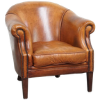 Charmante En Comfortabele Schapenleren Clubfauteuil Met Prachtige Kleuren thumbnail 1