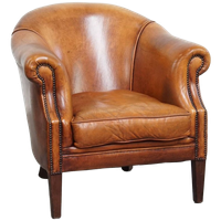 Charmante En Comfortabele Schapenleren Clubfauteuil Met Prachtige Kleuren