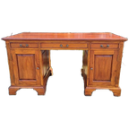 Teakhouten Bureau, Schrijftafel, Desk Afm. 150 X 64cm En 79c thumbnail 1