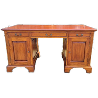 Teakhouten Bureau, Schrijftafel, Desk Afm. 150 X 64cm En 79c