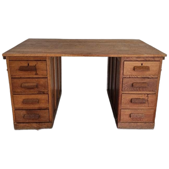 Vintage Bureau Met 8 Laden 1