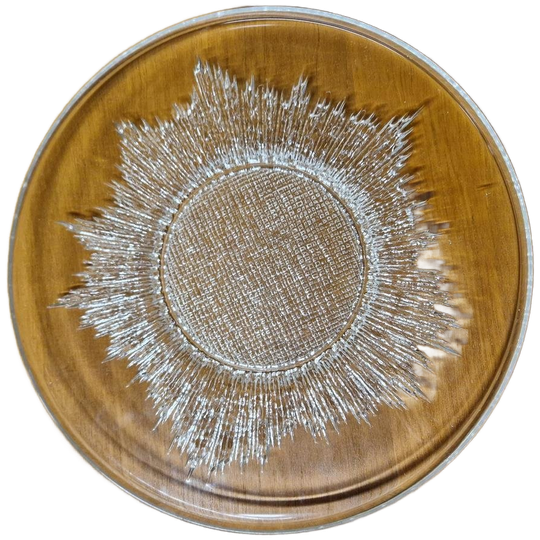 Vintage Glazen Schaal Taartschaal Oberglas Austria 1