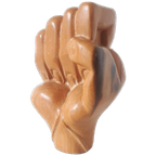 Reliving Vintage Houten Beeld Vuist Hand Beeldje Houtsnijwerk thumbnail 1
