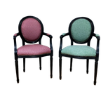Set Van 2 Stijlvolle Louis-stijl Stoelen thumbnail 1