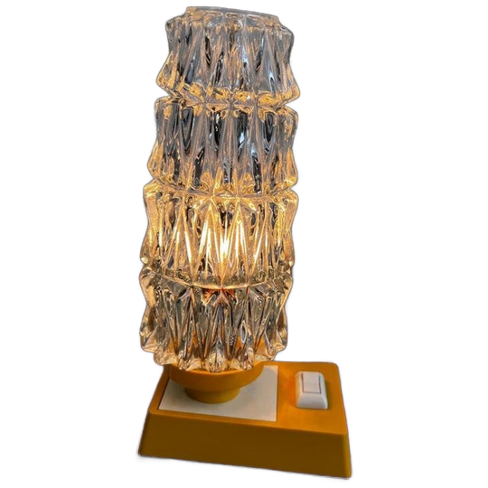 Vintage Mini Gele Tafellamp / Nachtlampje 1