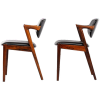 Reupholstered Rosewood Z-chair : No. 42 By Kai Kristiansen 1960s, Set Of 2