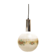 Vintage Plafondlamp Met Prachtige Glazen Bol, Jaren '60/'70