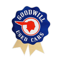 Tof En Groot Decoratief Emaille Bord Goodwill Used Cars.