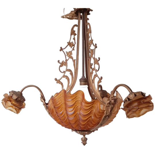 Art Nouveau Kroonluchter 1900 Frankrijk 1