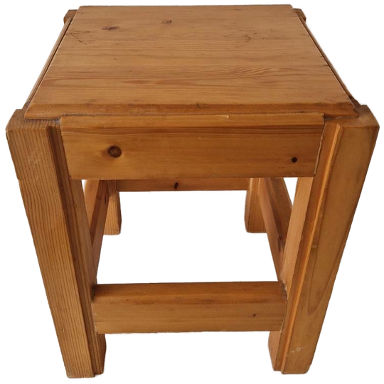 Vintage Krukje Plantentafel Jaren 70 Grenenhouten Tafeltje 1