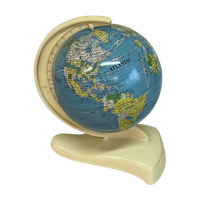 Vintage Kinder Mini Globe J`50 Blikken Wereldbol