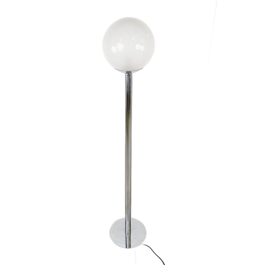 Vintage Chrome And Glass Floor Lamp, 1970s 1