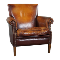 Stoere Schapenleren Armchair Sleetse Look