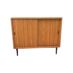 Vintage Fineer Kastje Kast Sideboard Tv Audio Meubel thumbnail 1