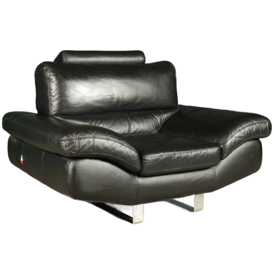 Loveseat / Fauteuil Lanouva – Zwart Leder 1