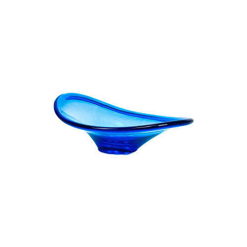 Mid-Century Per Lütken For Homelgaard Blue Glass Bowl