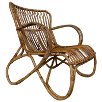 Vintage Belse 8 Rotan Fauteuil. Design. Jaren ‘50.