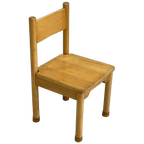 Houten Schoolstoeltje Kinderstoel Kleuter Hout thumbnail 1
