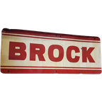 Origineel Vintage Usa Reclamebord, Tin Sign Van Brock️️⛽️ thumbnail 1