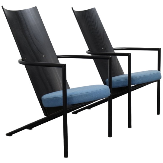 Pair Of Postmodern Armchairs, 1980s 1