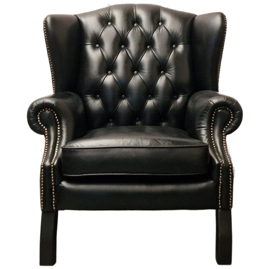 Chesterfield Lord Fauteuil – Zwart Leer 1