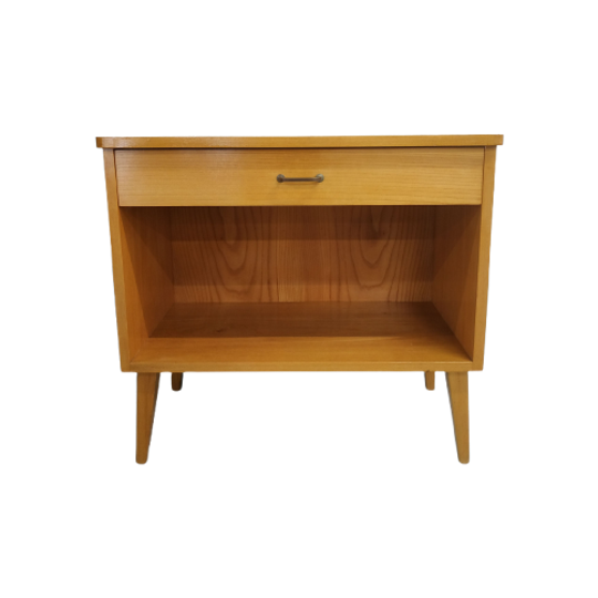 Licht Vintage Zweedse Jaren 50-60 Wandkast Wandmeubel 1