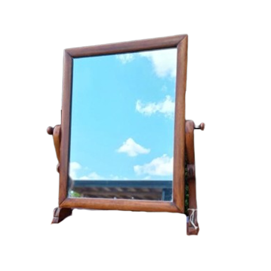 Antieke Engelse Kaptafel Spiegel, Draaibare Spiegel 1