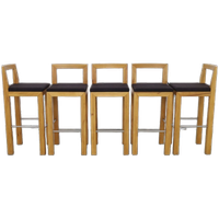 5x Barkruk Massief Hout Göhring