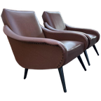 2x Vintage Lounge Fauteuils - Mid Century Modern Stijl thumbnail 1