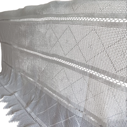 Vintage Sprei. Handwerk Gehaakt. Katoen. 210cmx 190cm. 1
