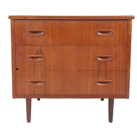 Vintage Deens Teak Ladekastje | Danish Chestdrawer 1