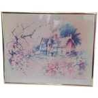 Romantisch Landschap – Andreas Orpinas – Metalen Lijst – 51x41 Met Ophangsysteem. thumbnail 1